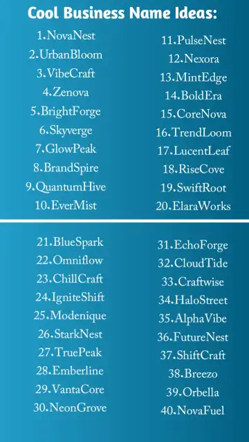 Cool name ideas | cool business names ideas 
