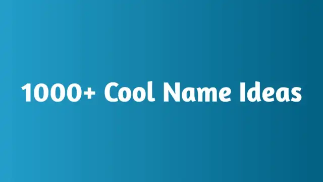 Cool name ideas