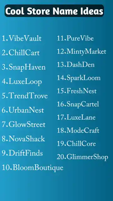 Cool store names 